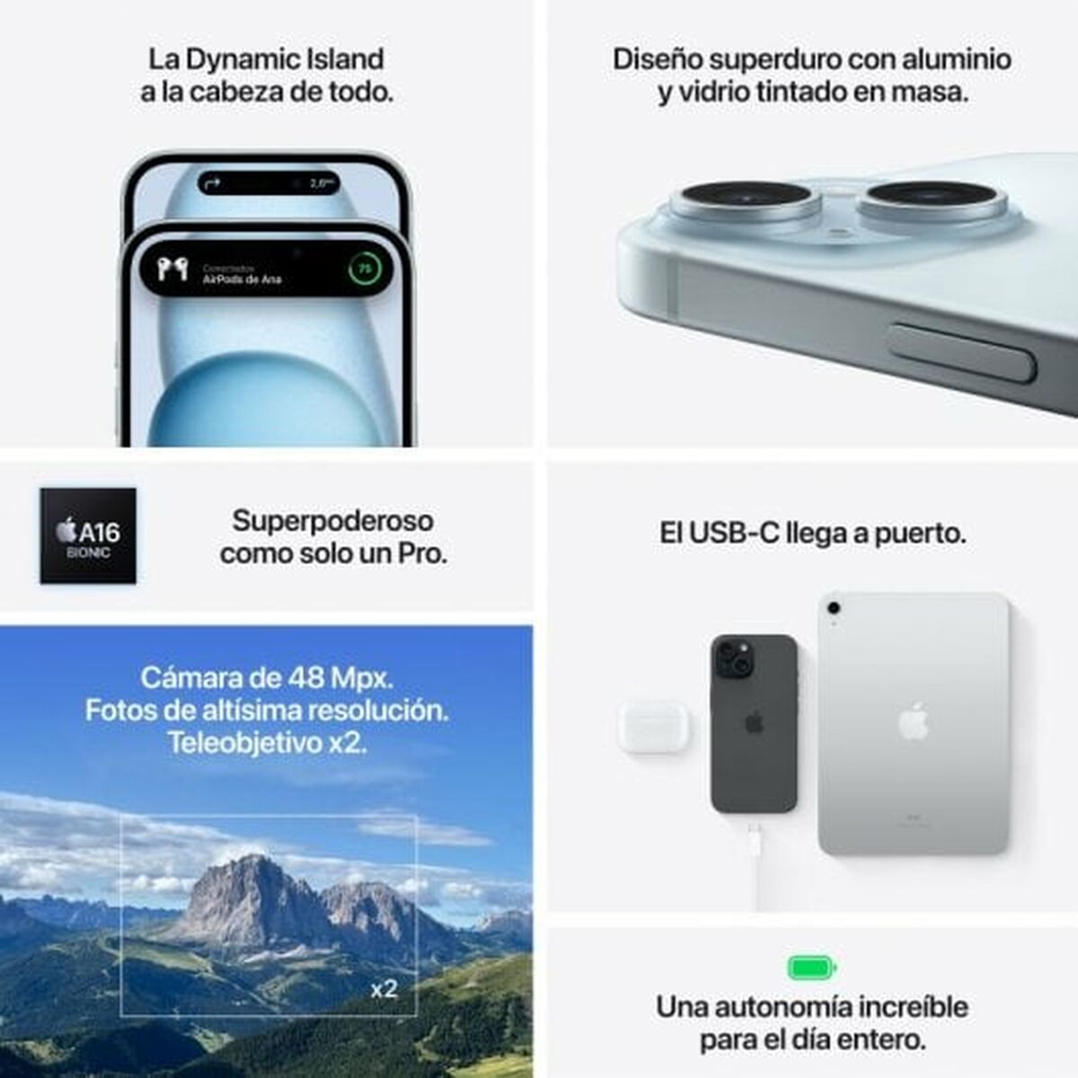 Smartphone Apple iPhone 15 6,1" 128 GB Green-3