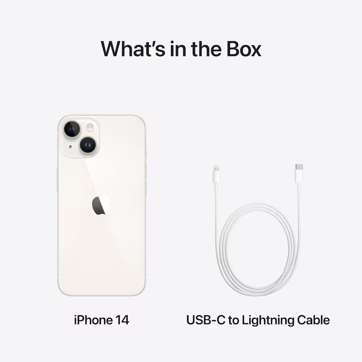 Telefon mobil Apple iPhone 14, 128GB, 5G, Starlight