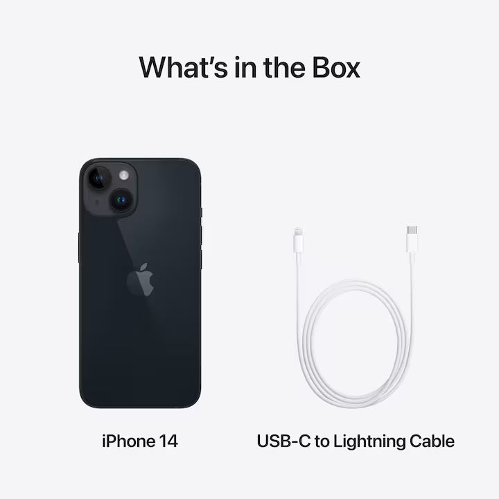 Telefon mobil Apple iPhone 14, 256GB, 5G, Midnight