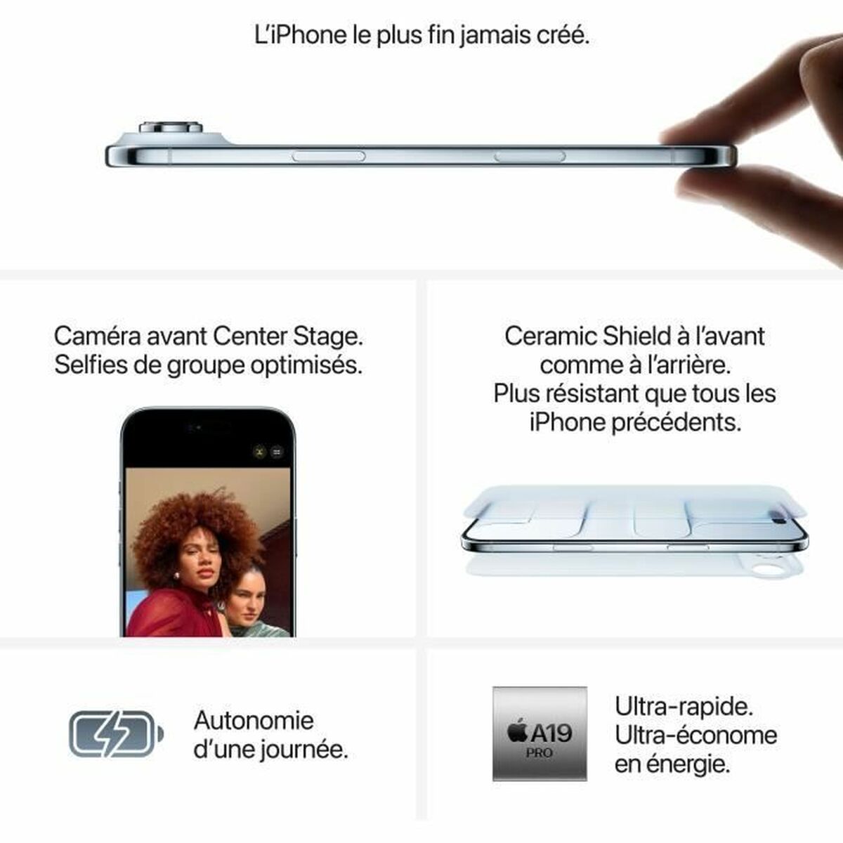 Smartphone Apple iPhone Air 6,5" A19 Pro 256 GB Golden-1
