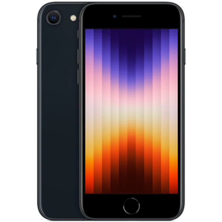 Telefon mobil Apple iPhone SE 3, 128GB, 5G, Midnight