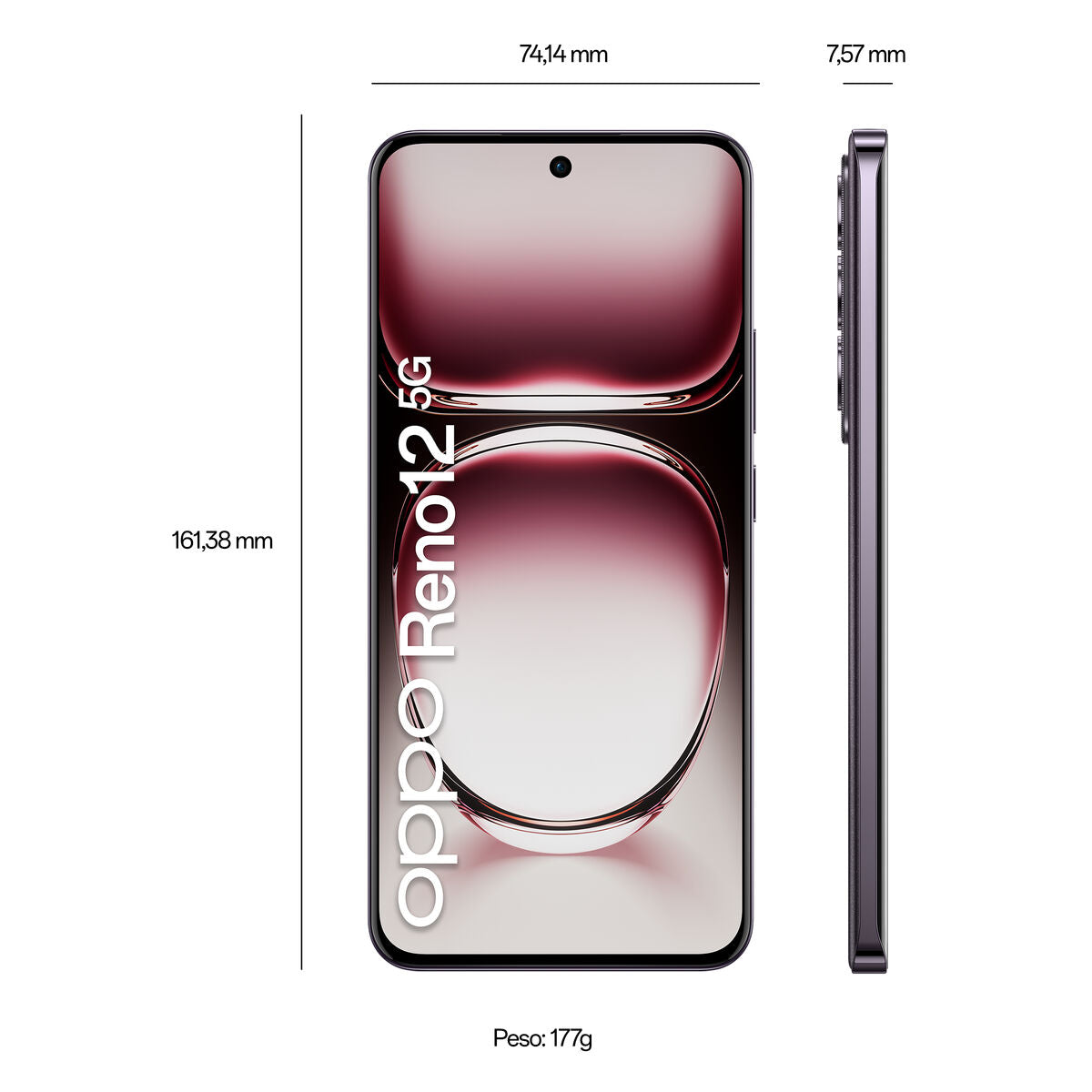 Smartphone Oppo Reno12 5G 6,7" 12 GB RAM 256 GB Brown Black Dual SIM-1