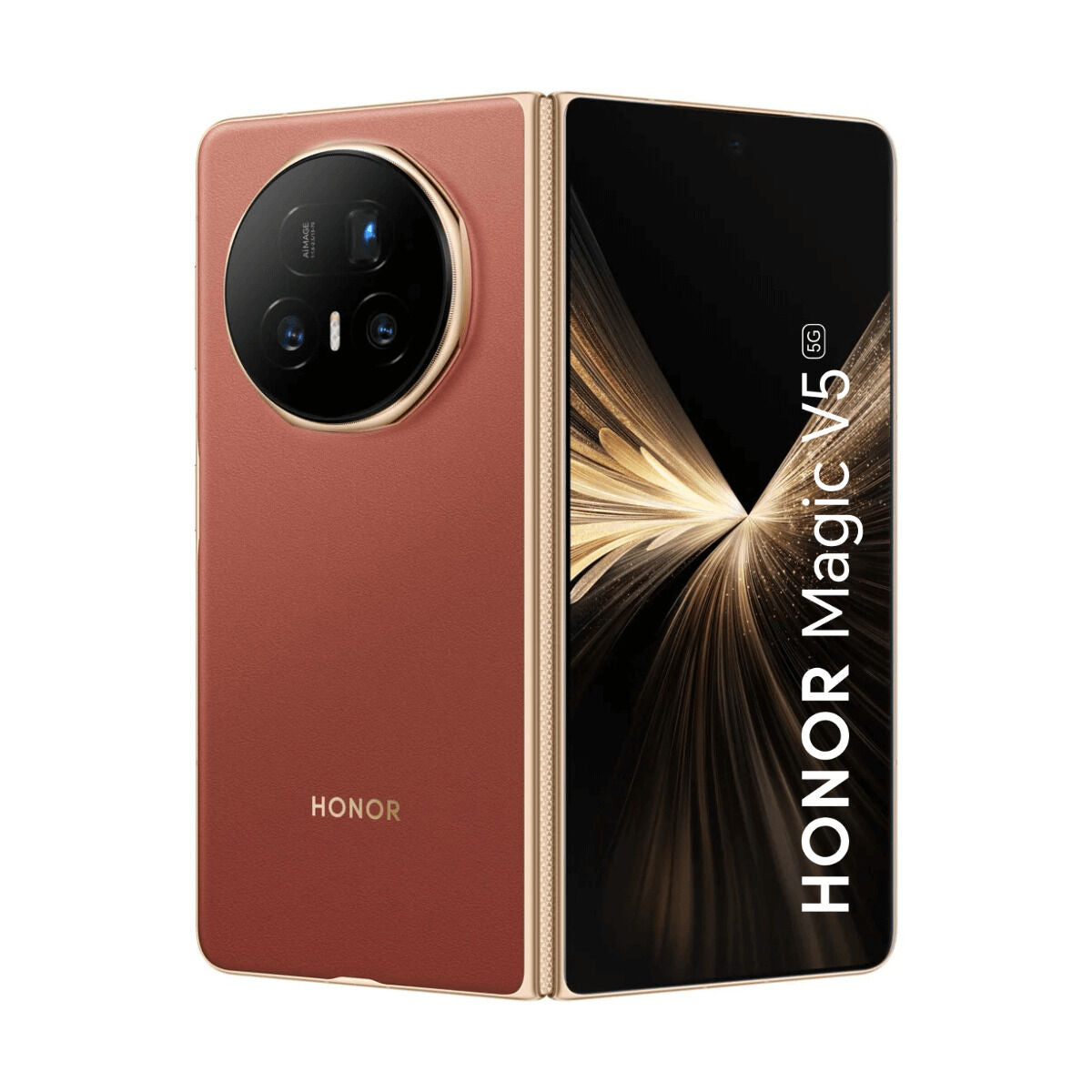 Telefon mobil HONOR Magic V5, Dual SIM, 16GB RAM, 512GB, 5G, Reddish Brown