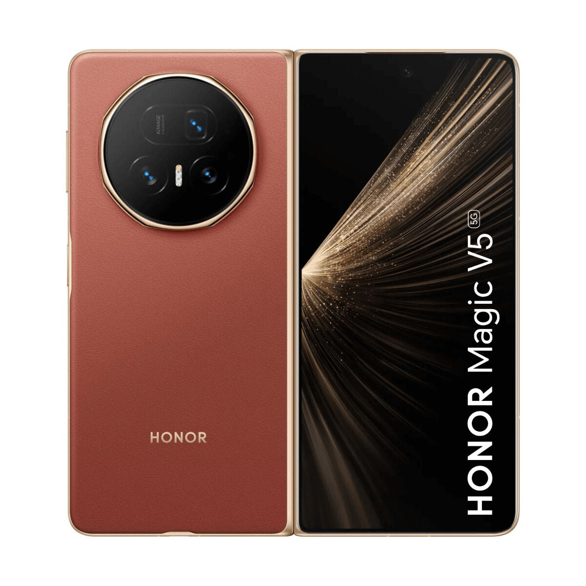 Telefon mobil HONOR Magic V5, Dual SIM, 16GB RAM, 512GB, 5G, Reddish Brown