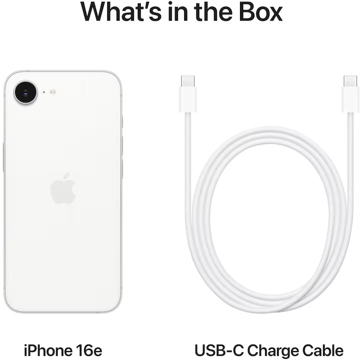 Telefon mobil Apple iPhone 16e, 256GB, 5G, White